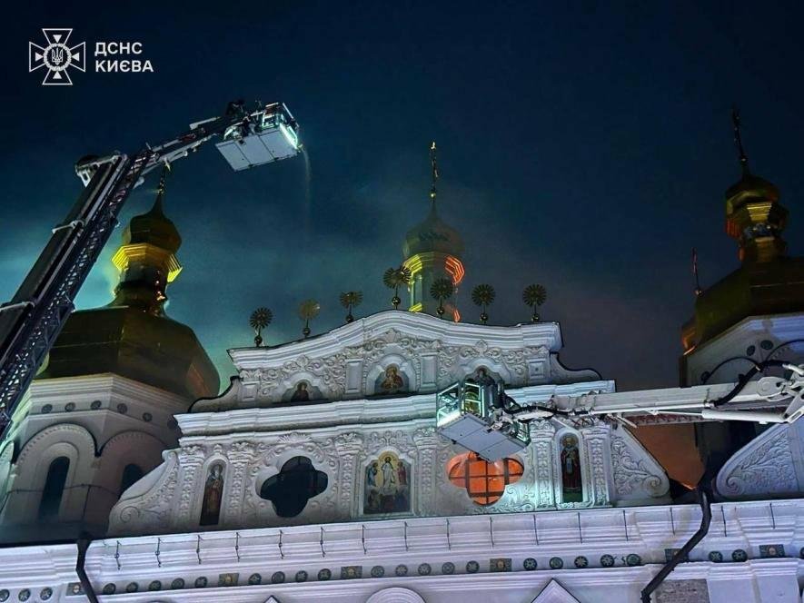 Успенський собор Києво-Печерської лаври зазнав пошкоджень під час нічної атаки
