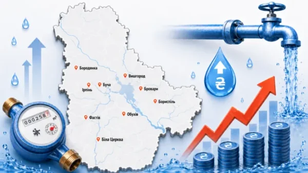 Зростання тарифів на водопостачання фіксують у низці громад Київської області
