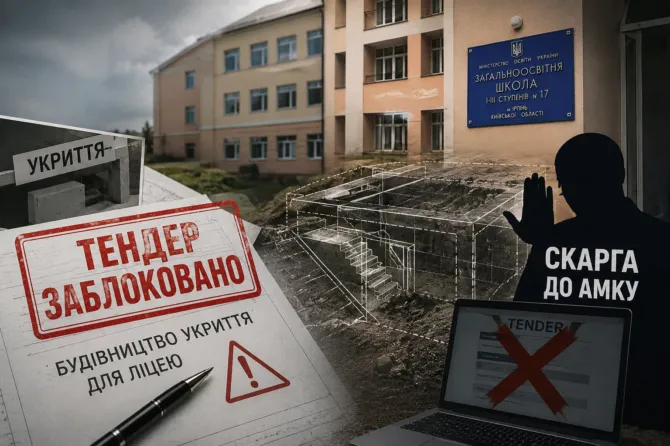 Будівництво укриття в ліцеї «Мрія» в Ірпені зіштовхнулося з перешкодами через оскарження тендеру