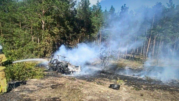 Пожежі на Київщині після падіння уламків БпЛА 20 червня