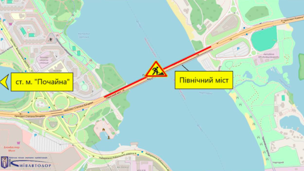 Обмеження руху на Північному мосту до 22 червня