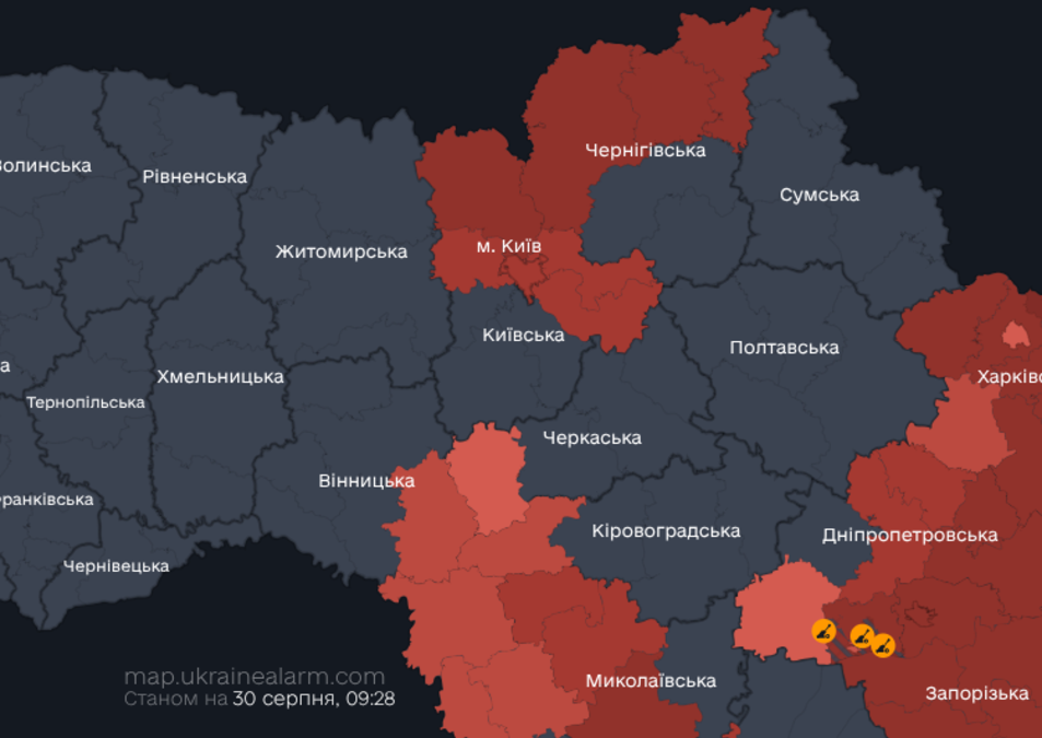 Ранкова дронова атака на Київщині: хроніка подій 30 серпня
