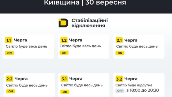 У Київській області та Києві запроваджено графіки відключень електроенергії