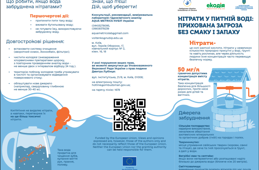 Нітрати у питній воді: як перевірити якість та захистити здоров’я мешканців Київщини