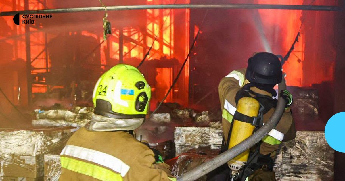 Пожежа на підприємстві у Макарівській громаді після російської атаки